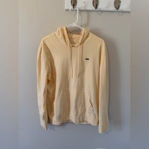 Lacoste Men’s Long Sleeve Hooded T Shirt Lightweight Yellow Size 6 (XL)